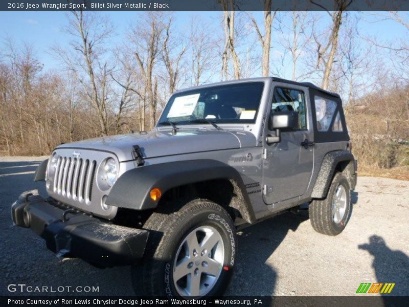 Billet Silver Metallic / Black 2016 Jeep Wrangler Sport