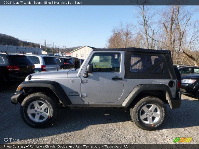 Billet Silver Metallic / Black 2016 Jeep Wrangler Sport