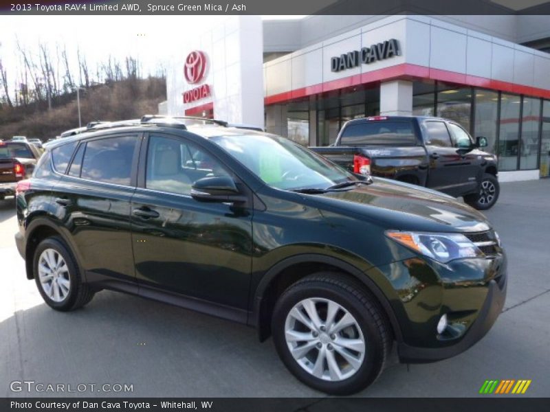 Spruce Green Mica / Ash 2013 Toyota RAV4 Limited AWD