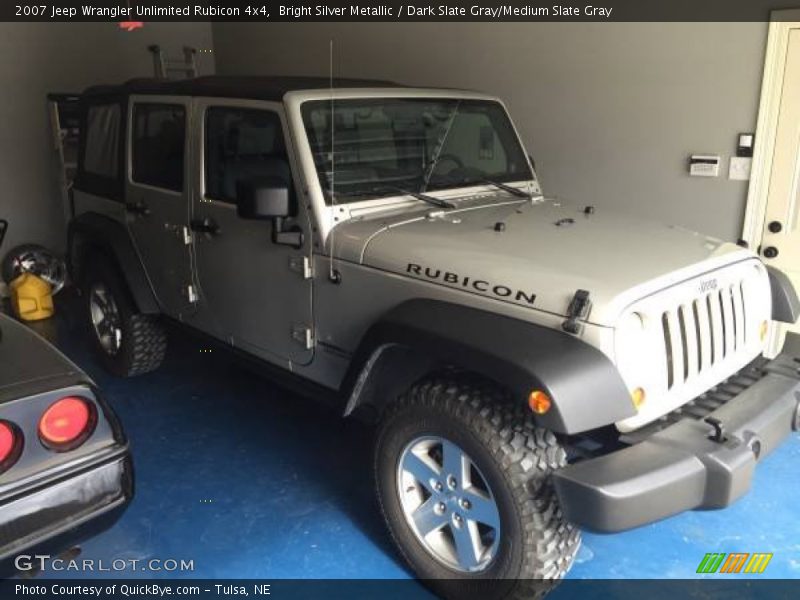 Bright Silver Metallic / Dark Slate Gray/Medium Slate Gray 2007 Jeep Wrangler Unlimited Rubicon 4x4
