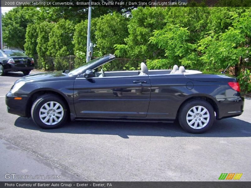 Brilliant Black Crystal Pearl / Dark Slate Gray/Light Slate Gray 2008 Chrysler Sebring LX Convertible