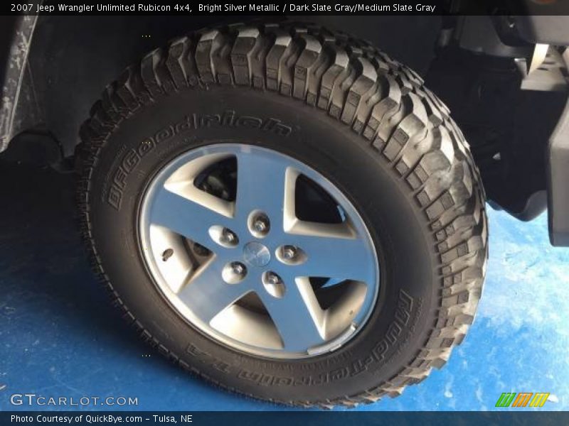Bright Silver Metallic / Dark Slate Gray/Medium Slate Gray 2007 Jeep Wrangler Unlimited Rubicon 4x4