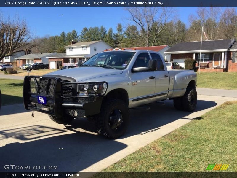 Bright Silver Metallic / Medium Slate Gray 2007 Dodge Ram 3500 ST Quad Cab 4x4 Dually