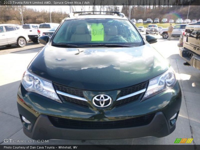 Spruce Green Mica / Ash 2013 Toyota RAV4 Limited AWD
