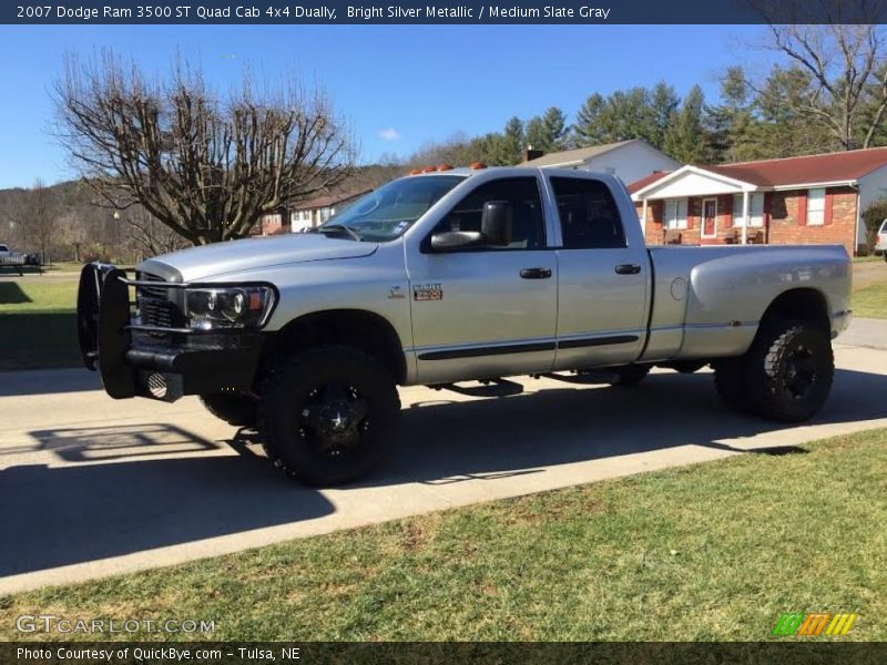 Bright Silver Metallic / Medium Slate Gray 2007 Dodge Ram 3500 ST Quad Cab 4x4 Dually