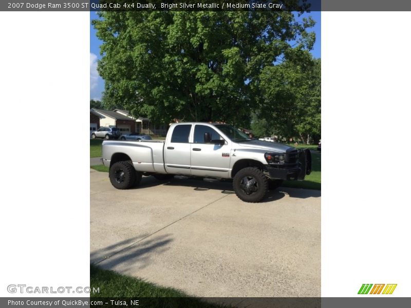 Bright Silver Metallic / Medium Slate Gray 2007 Dodge Ram 3500 ST Quad Cab 4x4 Dually