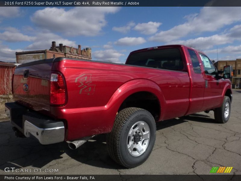 Ruby Red Metallic / Adobe 2016 Ford F250 Super Duty XLT Super Cab 4x4