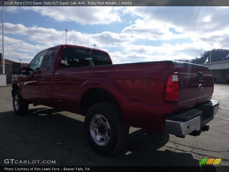 Ruby Red Metallic / Adobe 2016 Ford F250 Super Duty XLT Super Cab 4x4
