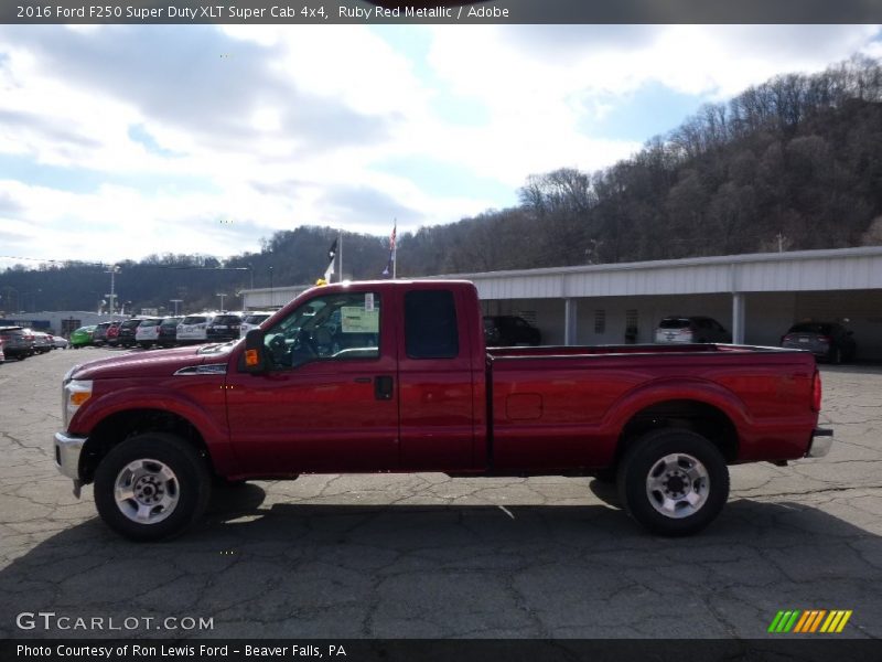 Ruby Red Metallic / Adobe 2016 Ford F250 Super Duty XLT Super Cab 4x4