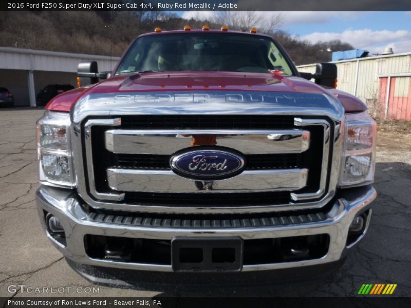 Ruby Red Metallic / Adobe 2016 Ford F250 Super Duty XLT Super Cab 4x4