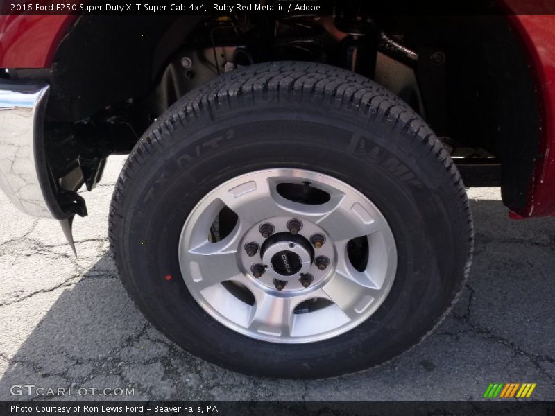 Ruby Red Metallic / Adobe 2016 Ford F250 Super Duty XLT Super Cab 4x4