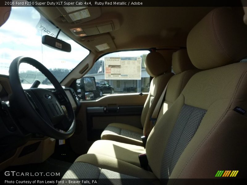 Ruby Red Metallic / Adobe 2016 Ford F250 Super Duty XLT Super Cab 4x4