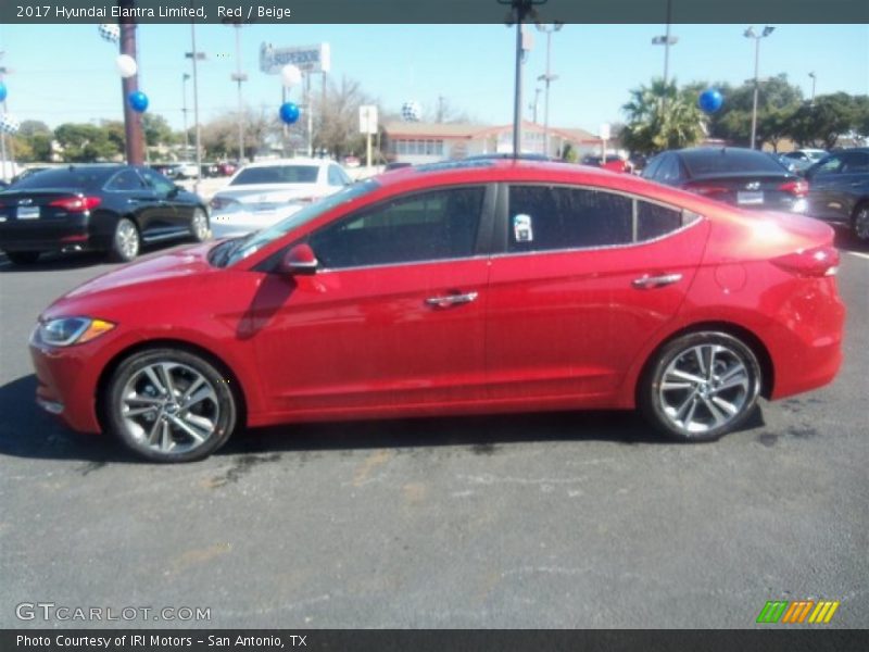 Red / Beige 2017 Hyundai Elantra Limited