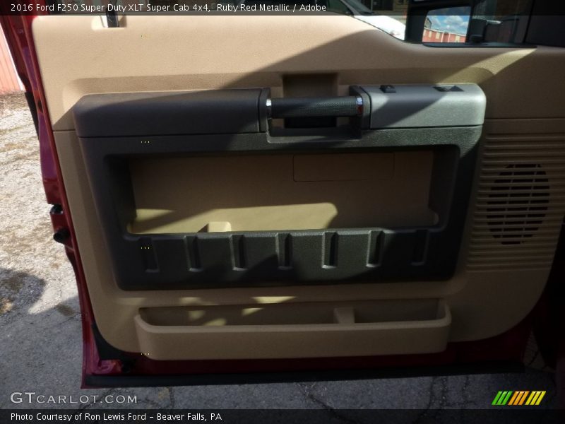 Ruby Red Metallic / Adobe 2016 Ford F250 Super Duty XLT Super Cab 4x4