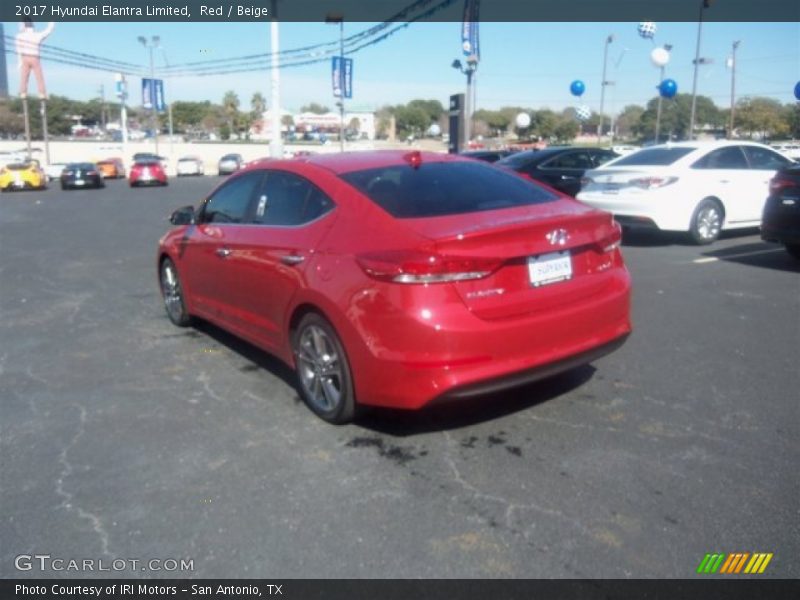 Red / Beige 2017 Hyundai Elantra Limited