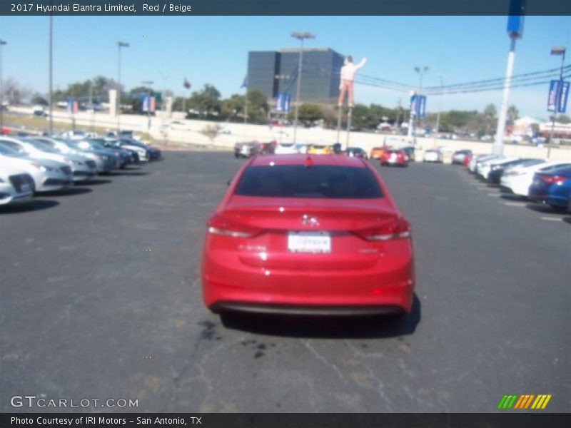 Red / Beige 2017 Hyundai Elantra Limited