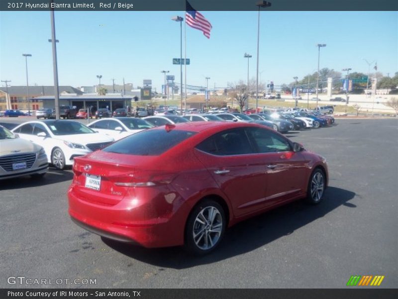 Red / Beige 2017 Hyundai Elantra Limited