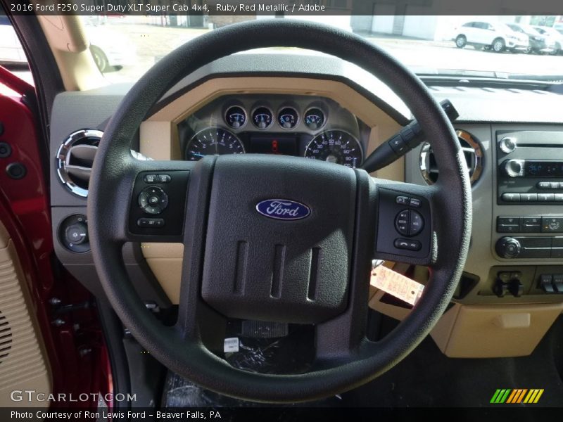 Ruby Red Metallic / Adobe 2016 Ford F250 Super Duty XLT Super Cab 4x4