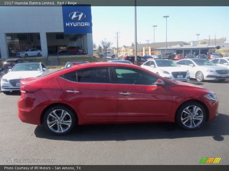 Red / Beige 2017 Hyundai Elantra Limited