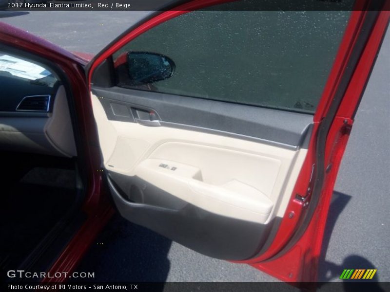 Red / Beige 2017 Hyundai Elantra Limited