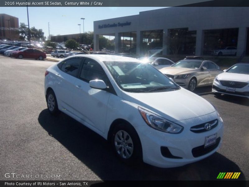 Century White / Gray 2016 Hyundai Accent SE Sedan