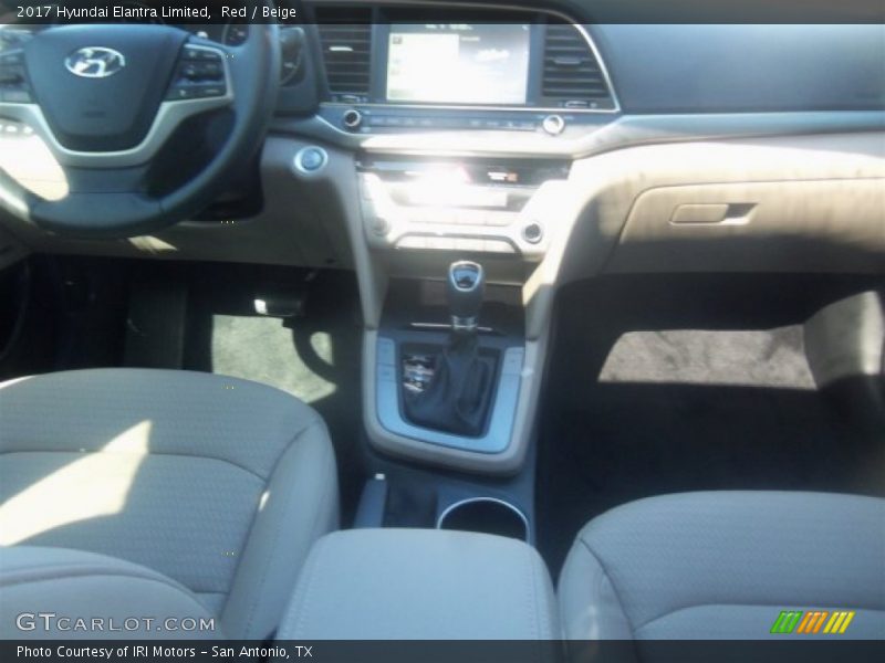 Red / Beige 2017 Hyundai Elantra Limited