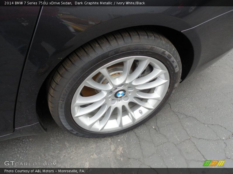 Dark Graphite Metallic / Ivory White/Black 2014 BMW 7 Series 750Li xDrive Sedan
