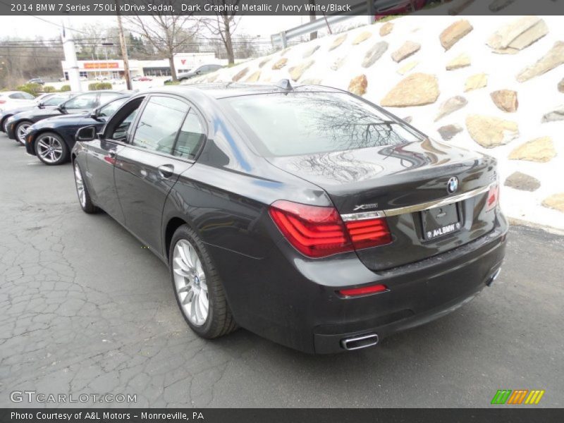 Dark Graphite Metallic / Ivory White/Black 2014 BMW 7 Series 750Li xDrive Sedan