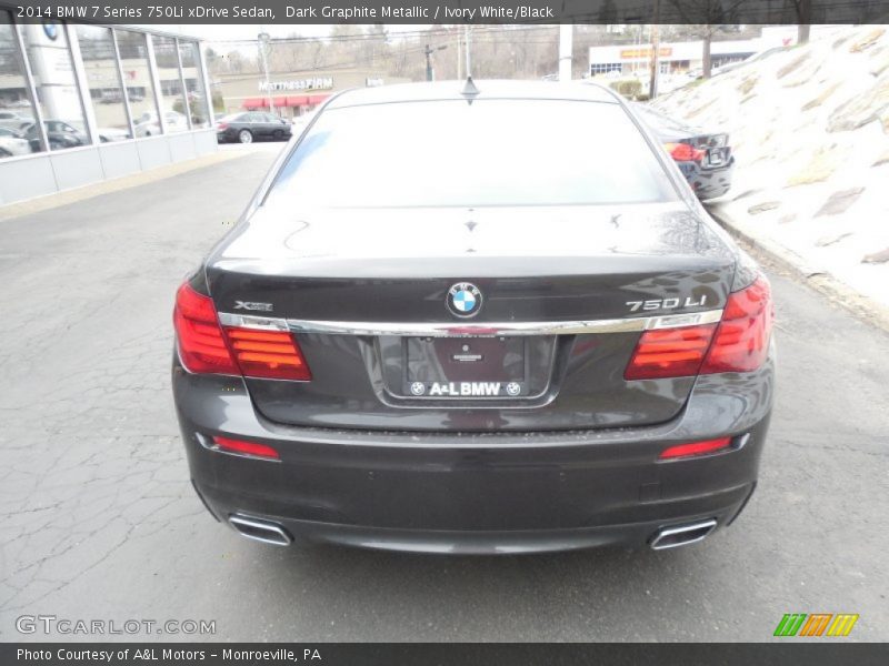 Dark Graphite Metallic / Ivory White/Black 2014 BMW 7 Series 750Li xDrive Sedan