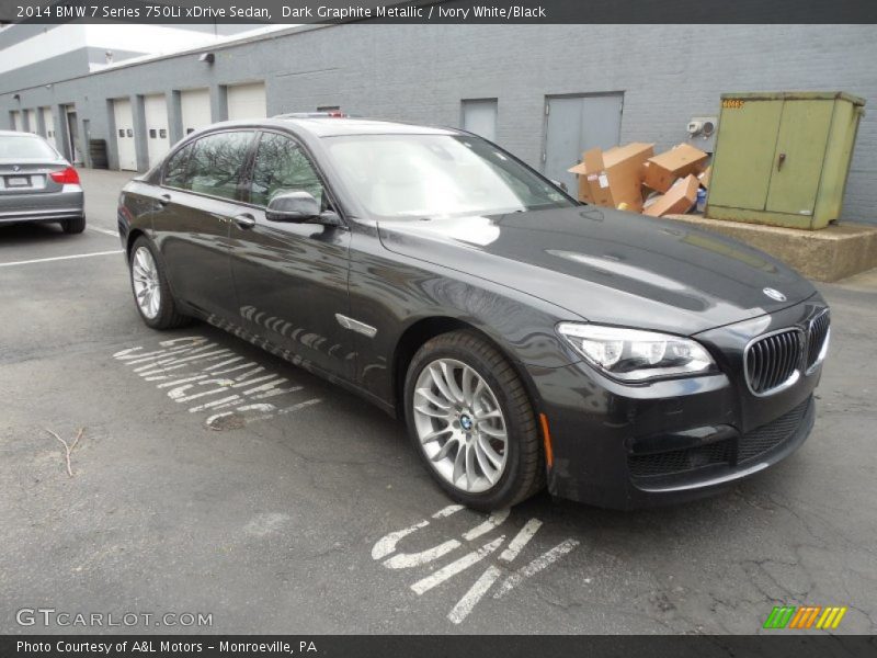 Dark Graphite Metallic / Ivory White/Black 2014 BMW 7 Series 750Li xDrive Sedan