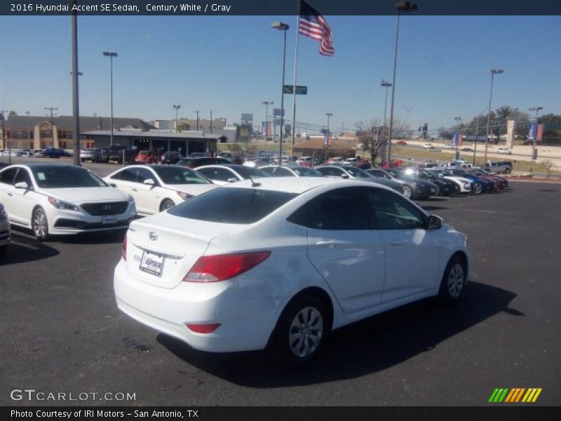 Century White / Gray 2016 Hyundai Accent SE Sedan