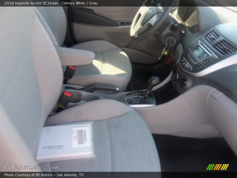 Century White / Gray 2016 Hyundai Accent SE Sedan