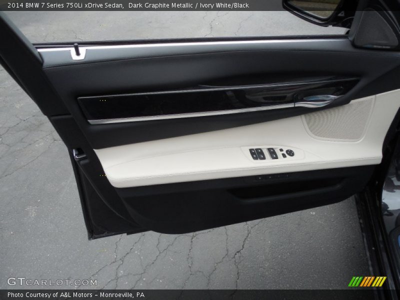 Dark Graphite Metallic / Ivory White/Black 2014 BMW 7 Series 750Li xDrive Sedan
