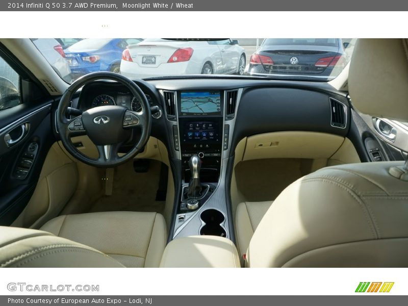 Moonlight White / Wheat 2014 Infiniti Q 50 3.7 AWD Premium