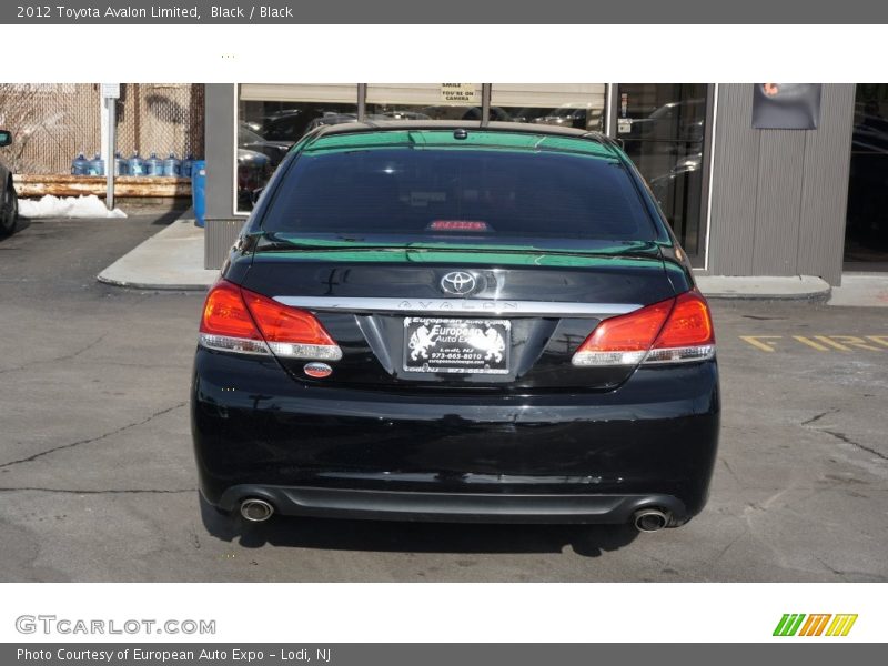 Black / Black 2012 Toyota Avalon Limited