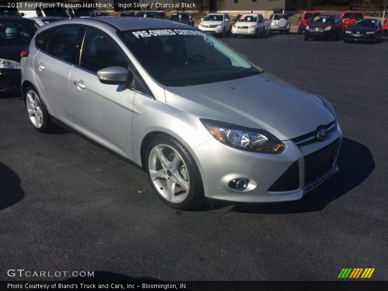 Ingot Silver / Charcoal Black 2013 Ford Focus Titanium Hatchback
