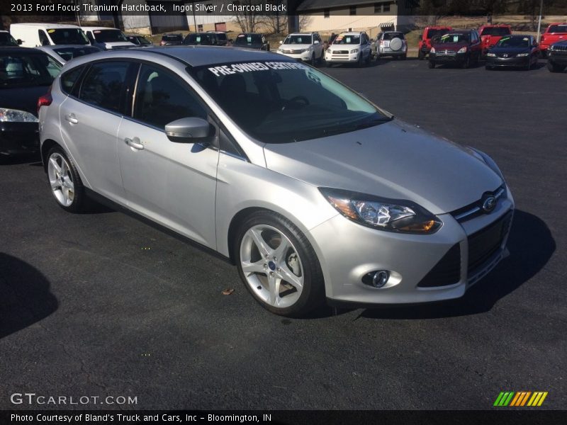 Ingot Silver / Charcoal Black 2013 Ford Focus Titanium Hatchback
