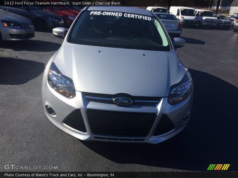 Ingot Silver / Charcoal Black 2013 Ford Focus Titanium Hatchback