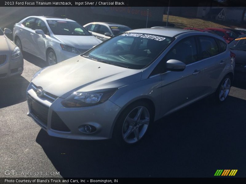 Ingot Silver / Charcoal Black 2013 Ford Focus Titanium Hatchback