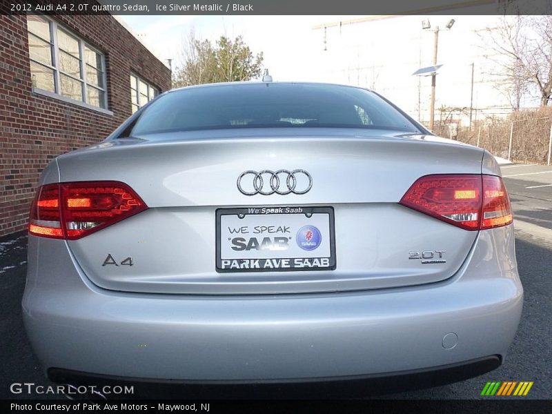 Ice Silver Metallic / Black 2012 Audi A4 2.0T quattro Sedan