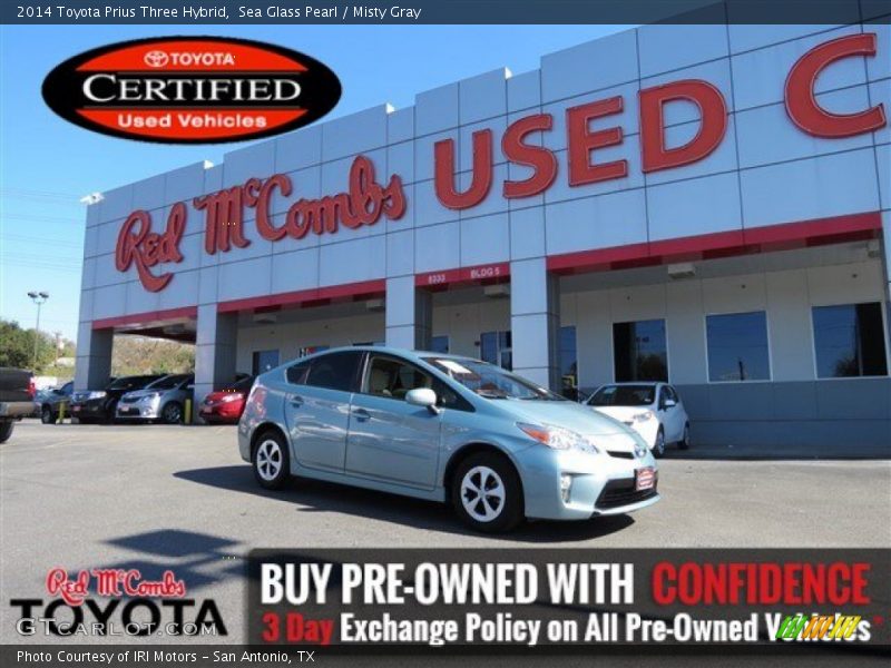 Sea Glass Pearl / Misty Gray 2014 Toyota Prius Three Hybrid