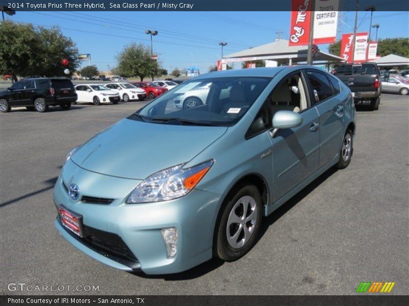 Sea Glass Pearl / Misty Gray 2014 Toyota Prius Three Hybrid