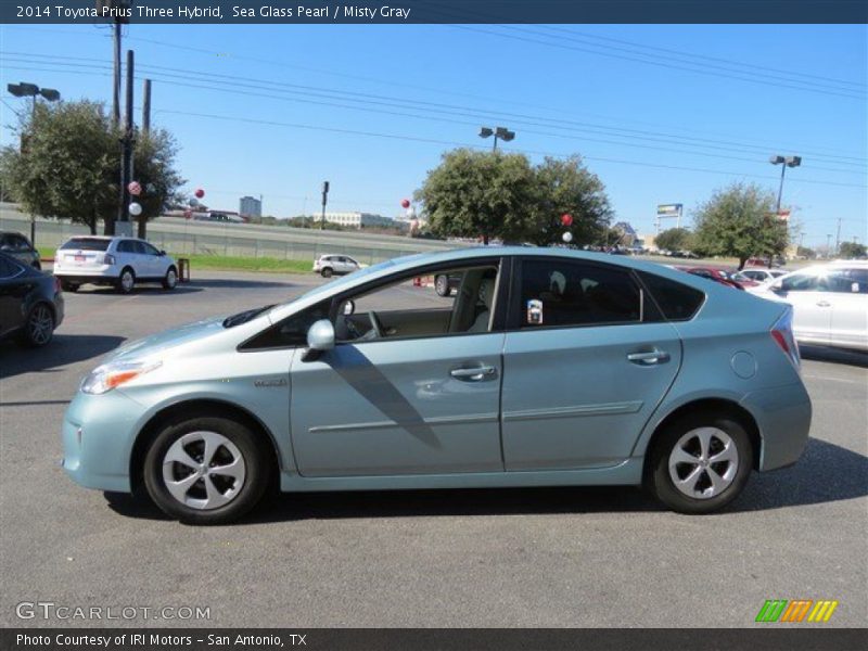 Sea Glass Pearl / Misty Gray 2014 Toyota Prius Three Hybrid