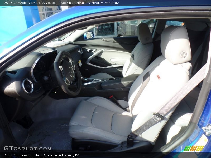 Hyper Blue Metallic / Medium Ash Gray 2016 Chevrolet Camaro SS Coupe
