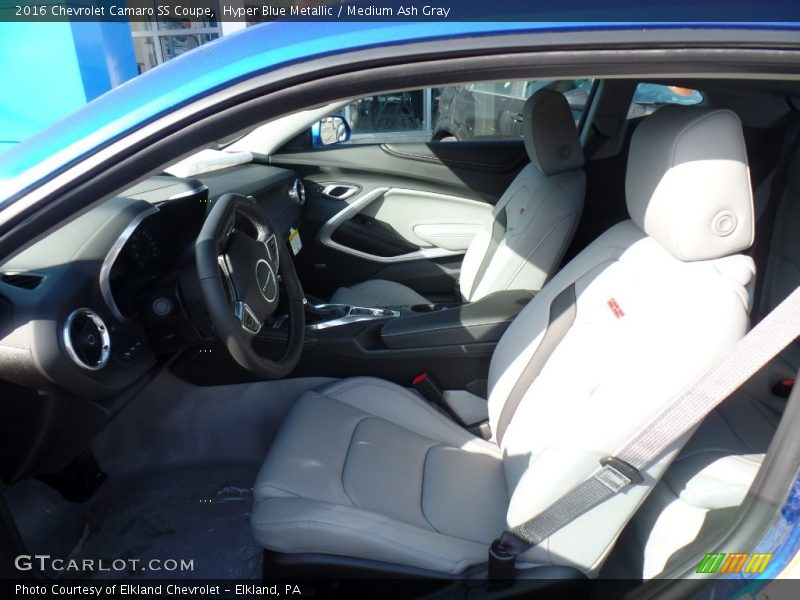 Hyper Blue Metallic / Medium Ash Gray 2016 Chevrolet Camaro SS Coupe
