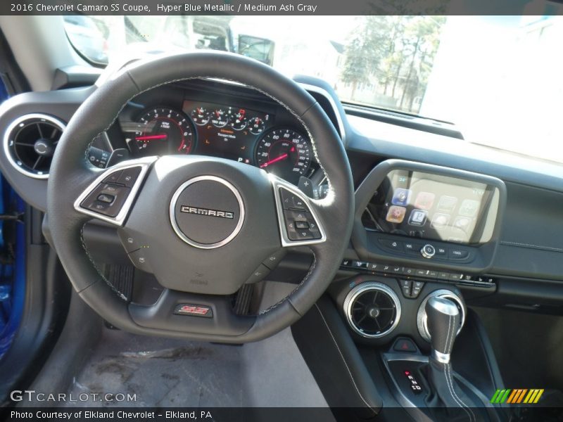 Hyper Blue Metallic / Medium Ash Gray 2016 Chevrolet Camaro SS Coupe