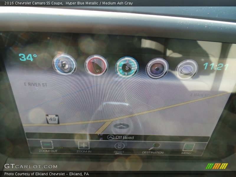 Hyper Blue Metallic / Medium Ash Gray 2016 Chevrolet Camaro SS Coupe
