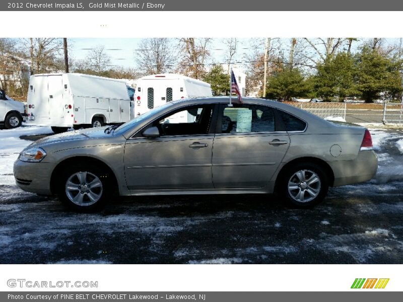 Gold Mist Metallic / Ebony 2012 Chevrolet Impala LS