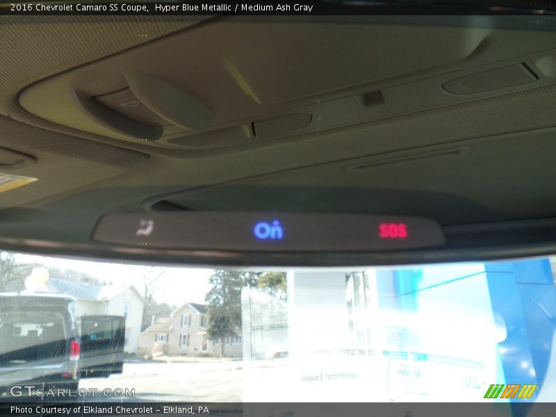 Hyper Blue Metallic / Medium Ash Gray 2016 Chevrolet Camaro SS Coupe