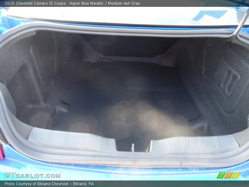 Hyper Blue Metallic / Medium Ash Gray 2016 Chevrolet Camaro SS Coupe